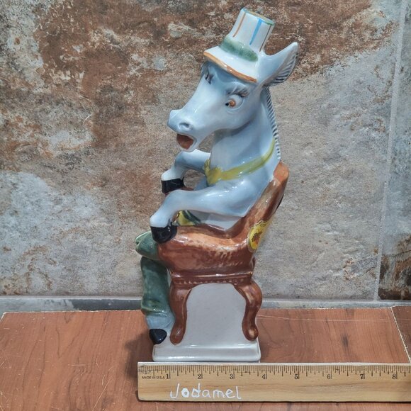 Vintage Donkey Horse Wine Decanter Empty  Bottle 12" Red Wine Mareialla Product - Picture 11 of 14